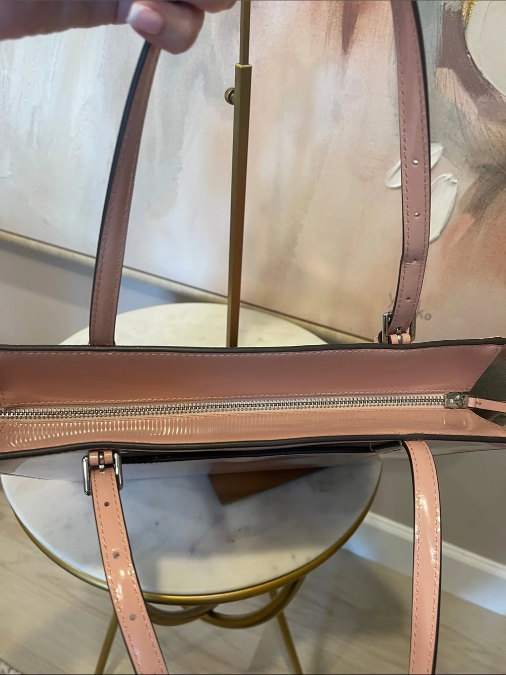 Tory Burch Blush Pink Leather Tote